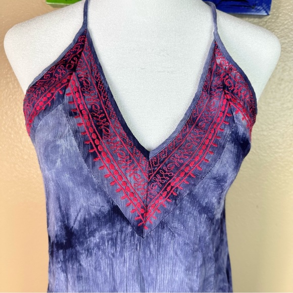 Maxi DressSleeveless Tie Dye Multicolor Summer Large Spring Sundress Beach (New) - Picture 4 of 12